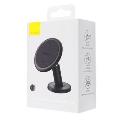 Автомобільний тримач Baseus C01 Magnetic Stick-on (C40140803113-00) black