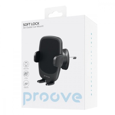 Автомобільний тримач Proove Soft Lock Air Outlet Car Mount (CHSL00000001) Black