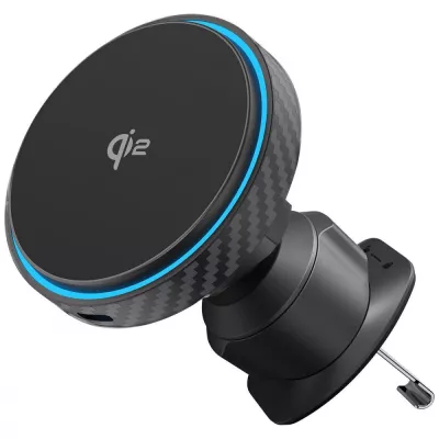 Автомобільний тримач з Бездротовим ЗП Proove Graphite Circle Qi2 15W (WHGC15010001) black