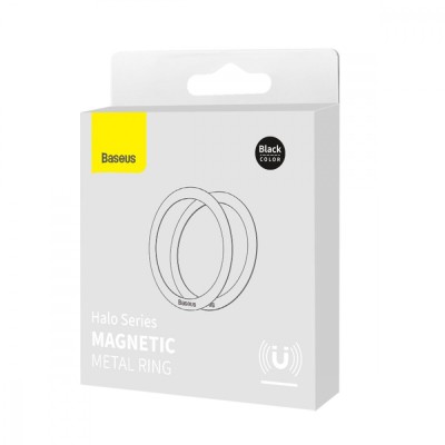 Металеві кільця Baseus Halo Series (2шт/уп) black Металеві кільця Baseus Halo Series (2шт/уп) black