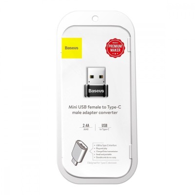 Перехідник Baseus Type-C To USB (Black) (CAAOTG-01)
