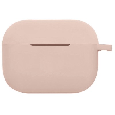 Силиконовый футляр New с карабином для наушников Airpods Pro Розовый / Pink Sand