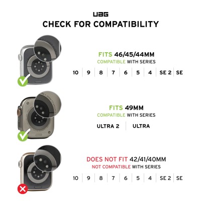 Ремінець UAG для Apple Watch Ultra 2/Ultra-49-45-44mm, Civilian, Olive Drab (194002117272)