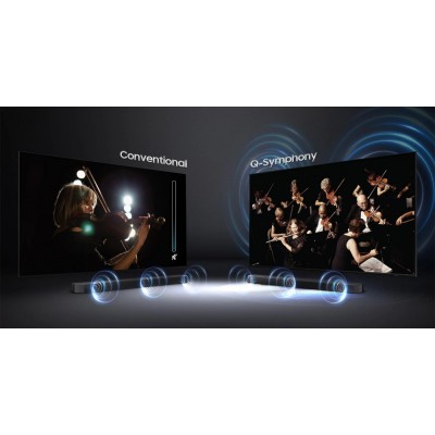 Саундбар Samsung HW-Q600C 360Вт, 3.1.2, BT, HDMI-eARC, саб, Dolby Atmos, чорний (HW-Q600C/UA)