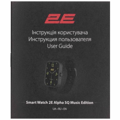 Смарт-годинник 2E Alpha SQ Music Edition 46мм, 1.78", 368x448, AMOLED, BT 5.2, Чорний (2E-CWW40BK)