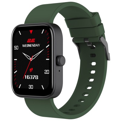 Смарт-годинник 2E Alpha SQ Music Edition 46мм, 1.78", 368x448, AMOLED, BT 5.2, Чорно-зелений (2E-CWW40BKGN)