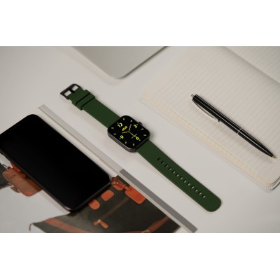Смарт-годинник 2E Alpha SQ Music Edition 46мм, 1.78", 368x448, AMOLED, BT 5.2, Чорно-зелений (2E-CWW40BKGN)