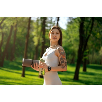 Смарт-годинник 2E Alpha SQ Music Edition 46мм, 1.78", 368x448, AMOLED, BT 5.2, Чорно-зелений (2E-CWW40BKGN)