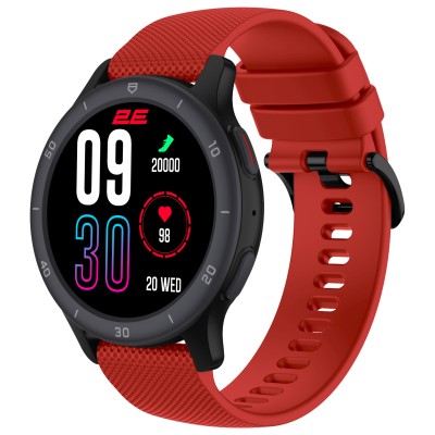 Смарт-годинник 2E Motion GT2 47мм, 1.32", 360x360, BT 5.2, Чорно-червоний (2E-CWW21BKRD)