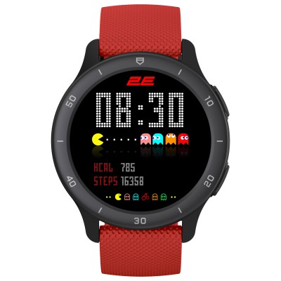 Смарт-годинник 2E Motion GT2 47мм, 1.32", 360x360, BT 5.2, Чорно-червоний (2E-CWW21BKRD)