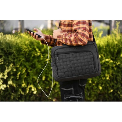 Сумка 2E CrossSquares 16", чорна (2E-CBN9198BK)
