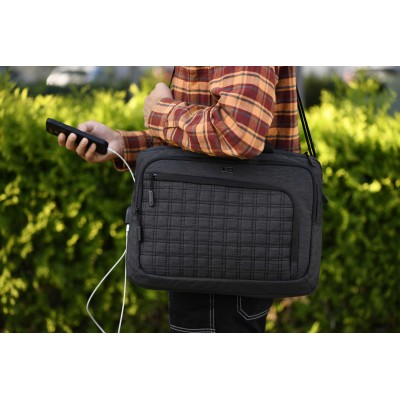 Сумка 2E CrossSquares 16", чорна (2E-CBN9198BK)