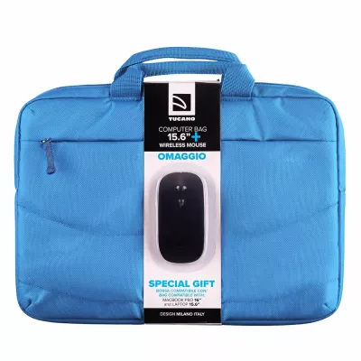 Сумка Tucano Idea 15.6", блакитна + бездротова миша (BU-BIDEA-WM-Z)