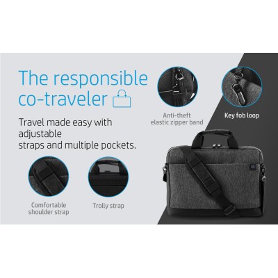 Сумка для ноутбука HP, Renew Travel, 15.6", поліестер, сіра (2Z8A4AA)