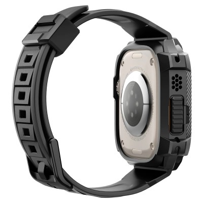 Чохол та ремінець 2в1 Spigen для Apple Watch Ultra 49mm, Rugged Armor Pro, Black (ACS05460)