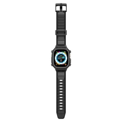 Чохол та ремінець 2в1 Spigen для Apple Watch Ultra 49mm, Rugged Armor Pro, Black (ACS05460)