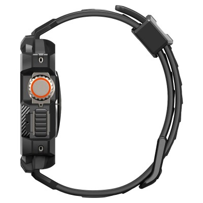 Чохол та ремінець 2в1 Spigen для Apple Watch Ultra 49mm, Rugged Armor Pro, Black (ACS05460)