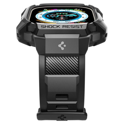Чохол та ремінець 2в1 Spigen для Apple Watch Ultra 49mm, Rugged Armor Pro, Black (ACS05460)