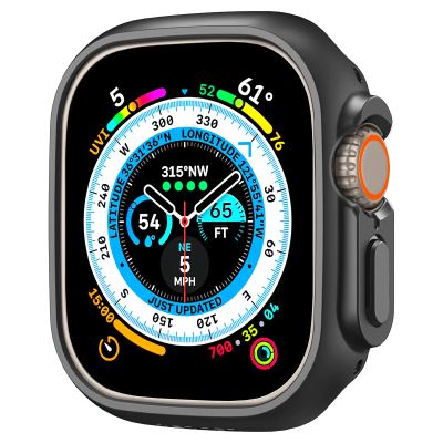 Чохол-накладка Spigen для Apple Watch Ultra (49mm), Thin Fit, Black (ACS05458)