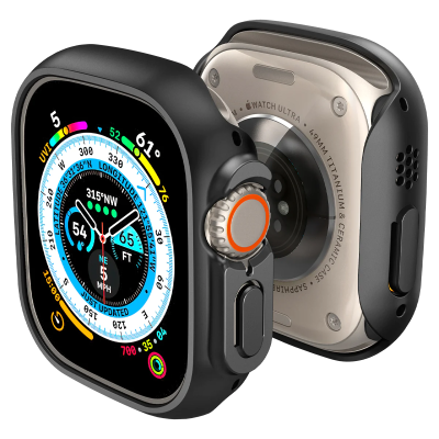 Чохол-накладка Spigen для Apple Watch Ultra (49mm), Thin Fit, Black (ACS05458)