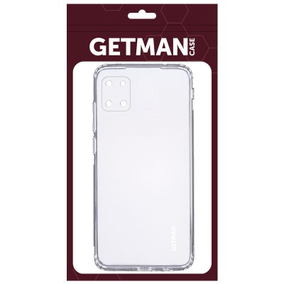 TPU чехол GETMAN Clear 1,0 mm для Samsung Galaxy Note 10 Lite (A81) Бесцветный (прозрачный)