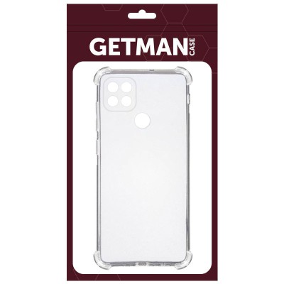 TPU чехол GETMAN Ease logo усиленные углы для Oppo A15s / A15 Бесцветный (прозрачный)