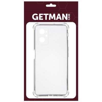 TPU чехол GETMAN Ease logo усиленные углы для Oppo A76 4G / A96 4G Бесцветный (прозрачный)
