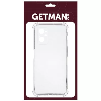 TPU чехол GETMAN Ease logo усиленные углы для Oppo A76 4G / A96 4G Бесцветный (прозрачный)