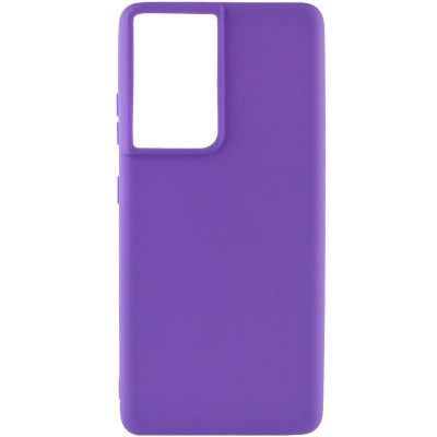 Силиконовый чехол Candy для Samsung Galaxy S21 Ultra Сиреневый