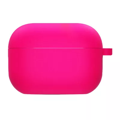 Силіконовий футляр з мікрофіброю для навушників Airpods 3 Рожевий / Barbie pink