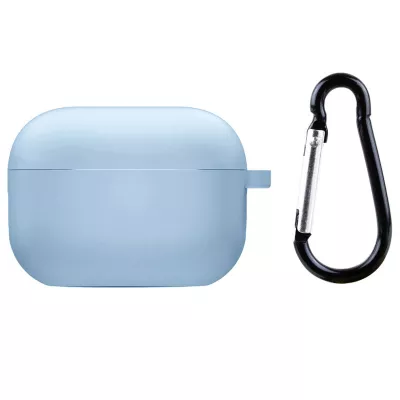 Силіконовий футляр з мікрофіброю для навушників Airpods 4 Блакитний / Lilac Blue