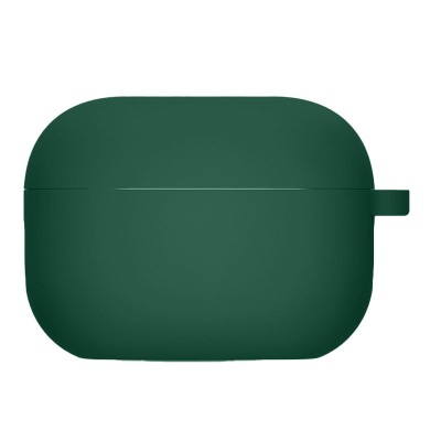 Силіконовий футляр з мікрофіброю для навушників Airpods 4 Зелений / Pine green