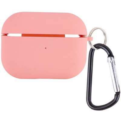 Силіконовий футляр з мікрофіброю для навушників Airpods 4 Рожевий / Pink