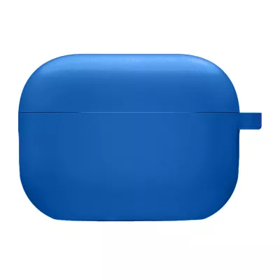 Силіконовий футляр з мікрофіброю для навушників Airpods 4 Синій / Royal blue