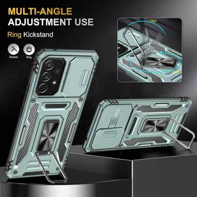 Ударопрочный чехол Camshield Army Ring для Samsung Galaxy A53 5G Зеленый / Light Green