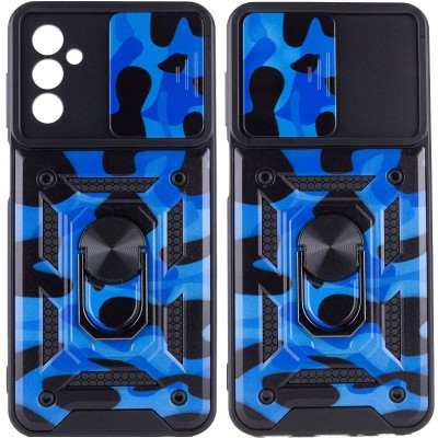 Ударопрочный чехол Camshield Serge Ring Camo для Samsung Galaxy M23 5G / M13 4G Синий / Army Blue