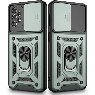 Ударопрочный чехол Camshield Serge Ring for Magnet для Samsung Galaxy A72 4G / A72 5G Зеленый