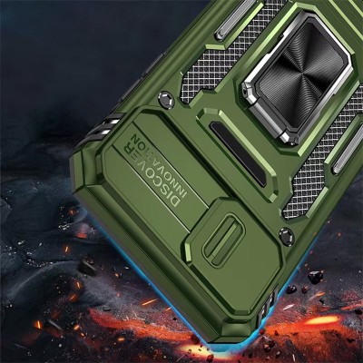 Ударостійкий чохол Camshield Army Ring для Apple iPhone 7 / 8 / SE (2020) (4.7") Оливковий / Army Green