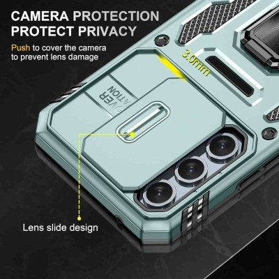 Ударостійкий чохол Camshield Army Ring для Samsung Galaxy A36 5G / A56 5G Зелений / Light Green