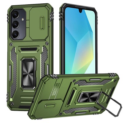 Ударостійкий чохол Camshield Army Ring для Samsung Galaxy A36 5G / A56 5G Оливковий / Army Green