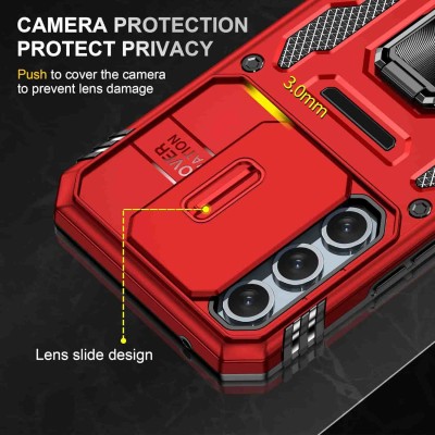 Ударостійкий чохол Camshield Army Ring для Samsung Galaxy A36 5G / A56 5G Червоний / Red