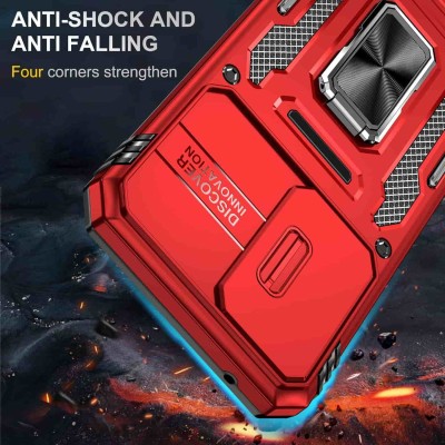 Ударостійкий чохол Camshield Army Ring для Samsung Galaxy A36 5G / A56 5G Червоний / Red