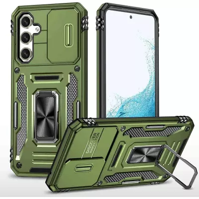Ударостійкий чохол Camshield Army Ring для Samsung Galaxy S22 Оливковий / Army Green