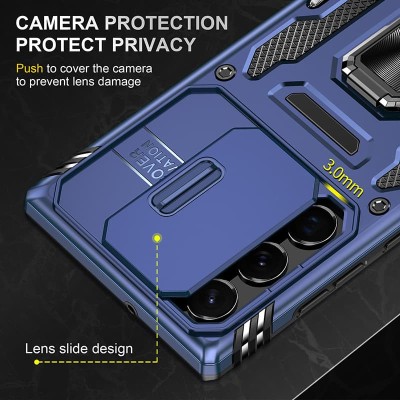 Ударостійкий чохол Camshield Army Ring для Samsung Galaxy S25 Ultra Синій / Navy