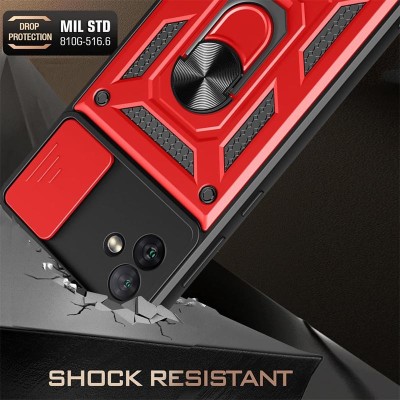 Ударостійкий чохол Camshield Serge Ring для Samsung Galaxy A06 Червоний