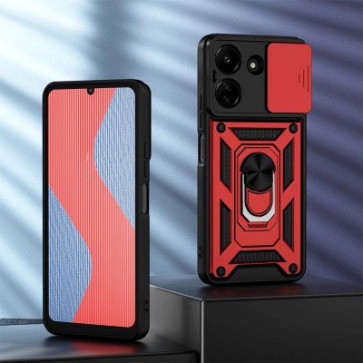 Ударостійкий чохол Camshield Serge Ring для Xiaomi Redmi 13C / Poco C65 Червоний