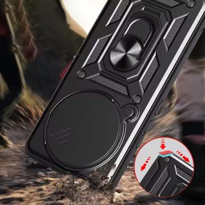 Ударостійкий чохол Camshield Serge Ring для Xiaomi Redmi Note 14 Pro 4G Чорний