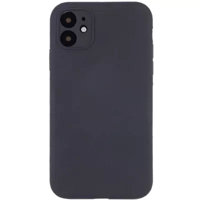Чехол Silicone Case Full Camera Protective (AA) NO LOGO для Apple iPhone 12 (6.1") Серый / Dark Gray
