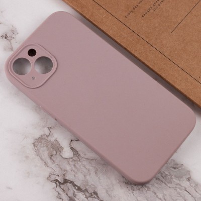 Чехол Silicone Case Full Camera Protective (AA) NO LOGO для Apple iPhone 13 (6.1") Серый / Lavender