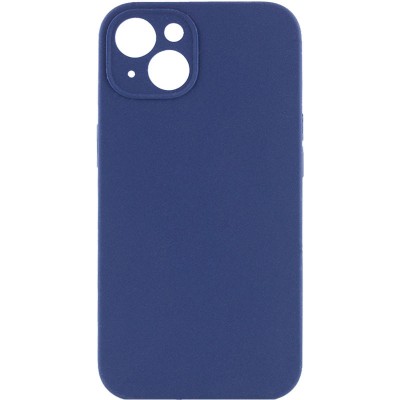 Чехол Silicone Case Full Camera Protective (AA) NO LOGO для Apple iPhone 13 (6.1") Синий / Deep navy